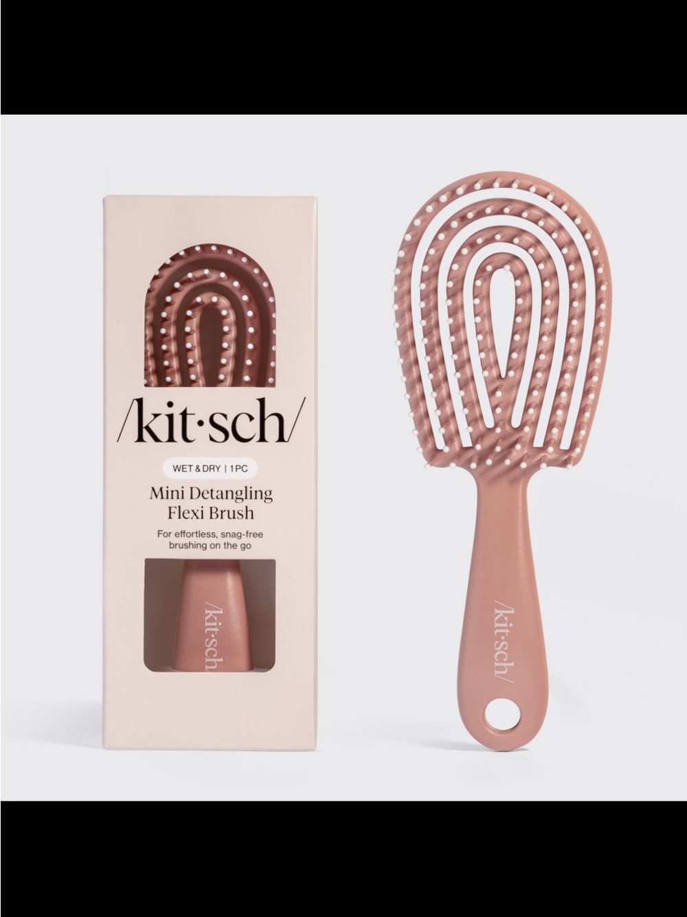 Kitsch Mini Detangling Flexi Brush - Dusty Pink